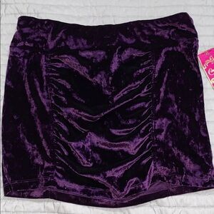 Candies junior XL velvet body con skirt purple NWT